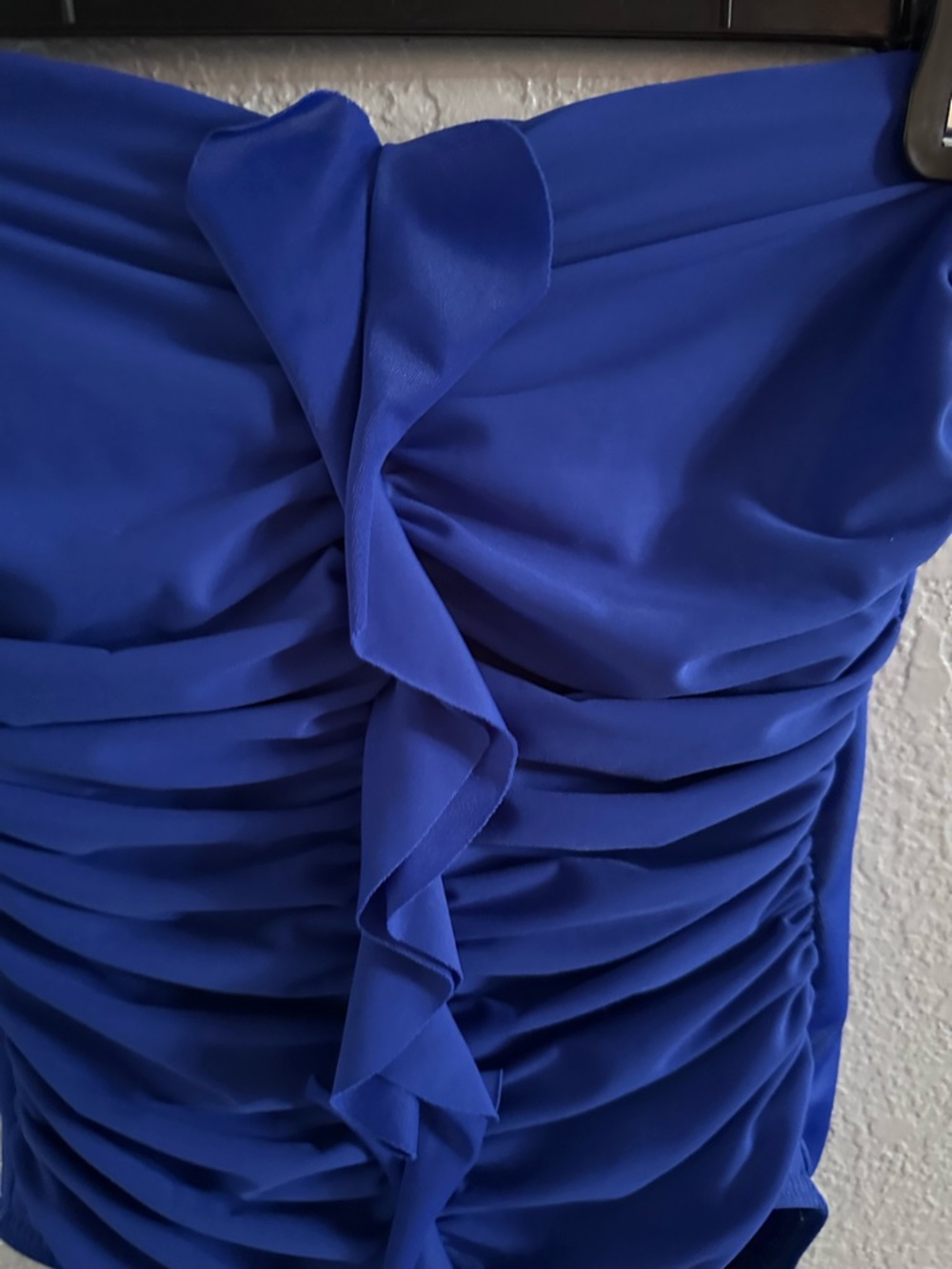 Miraclesuit Blue Strapless Ruched One Piece Swimsuit Tummy Control Size 10 - Picture 2 of 9